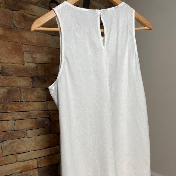 White Linen Sleeveless Tank - Picture 7 of 7